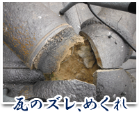 瓦のズレ、めくれ